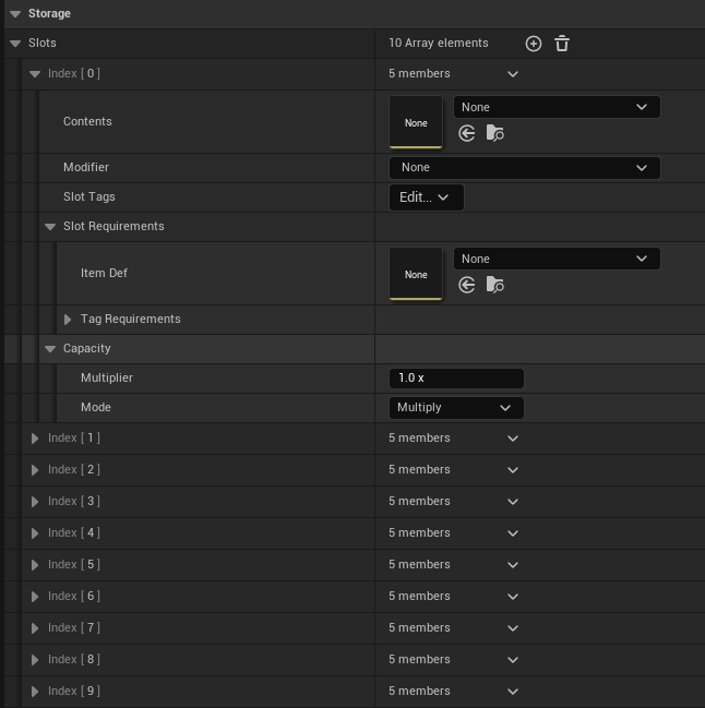 Inventory Storage Def